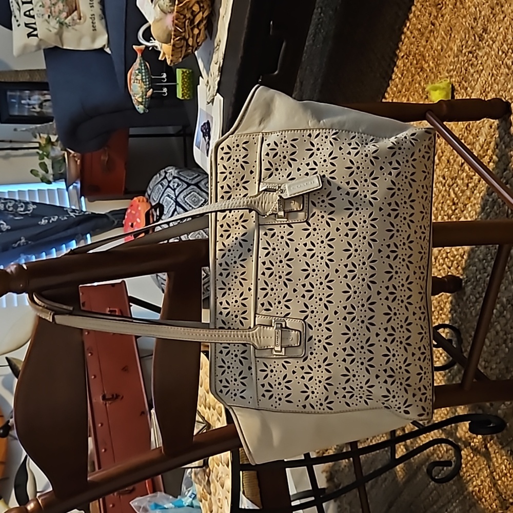 Coach Light Gray Satchel